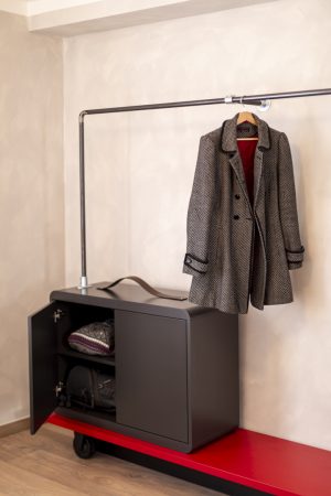 Miss Sophie's Downtown quadruple room's wardrobe